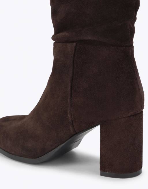 Carvela Fabbi slouch knee boots in brown, 4 of 4