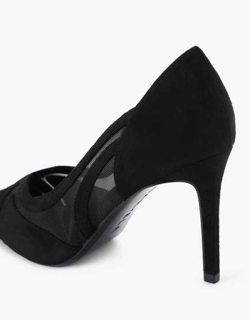 Carvela Fantastico court heeled sandals in black combination, 3 of 4