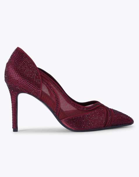 Carvela Fantastico court heeled sandals in wine - view 1