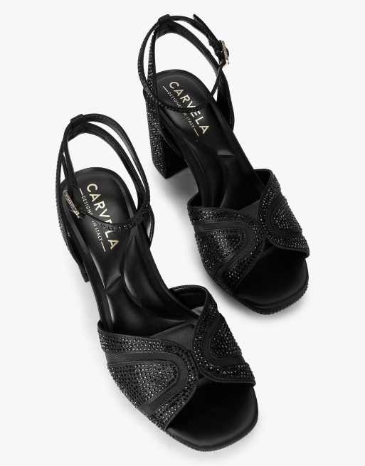 Carvela Fantastico platform heeled sandals in black, 2 of 4