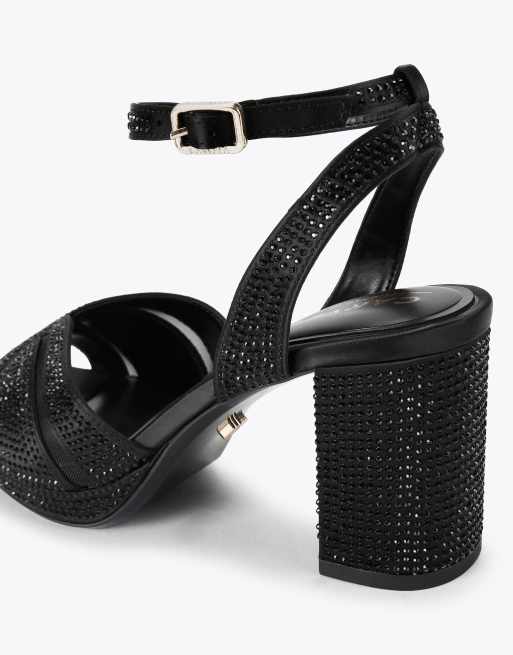Carvela Fantastico platform heeled sandals in black, 3 of 4