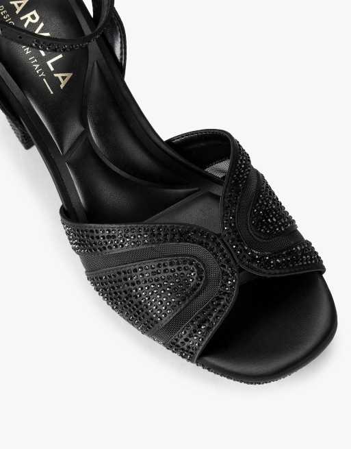 Carvela Fantastico platform heeled sandals in black, 4 of 4