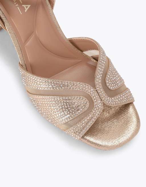Carvela Fantastico platform heeled sandals in gold, 4 of 4