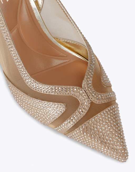 Carvela Fantastico sling heeled sandals in gold, 4 of 4