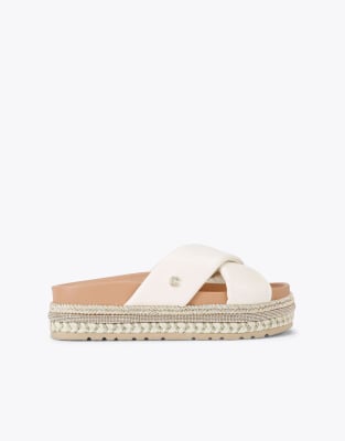  Fascino flatform flat sandals in bone
