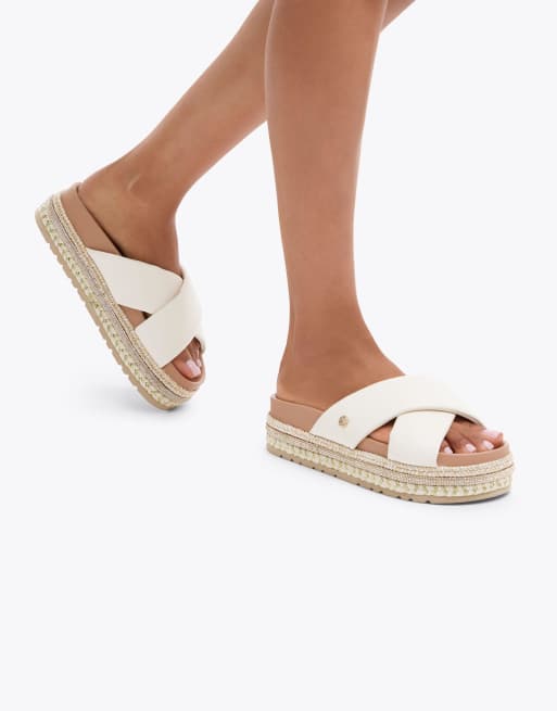 Carvela Fascino flatform flat sandals in bone, 4 of 4