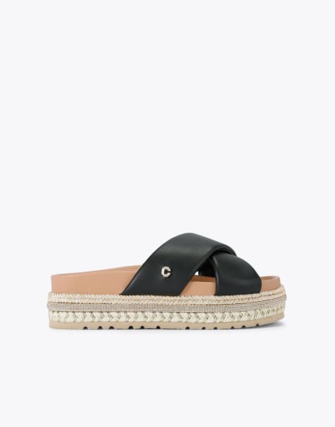Carvela Fascino flatform flat shoes in black - view 1