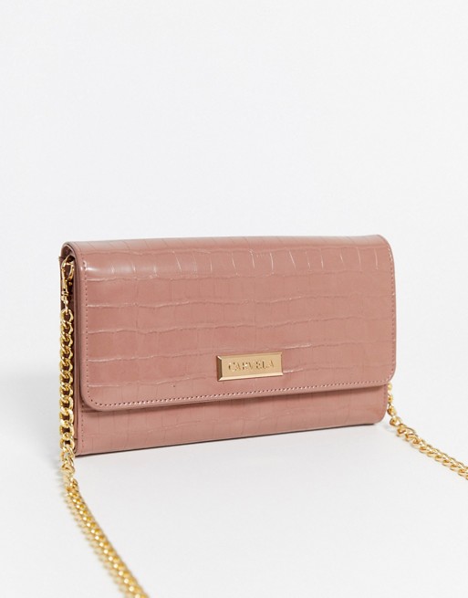 Carvela Favour chain purse in pink