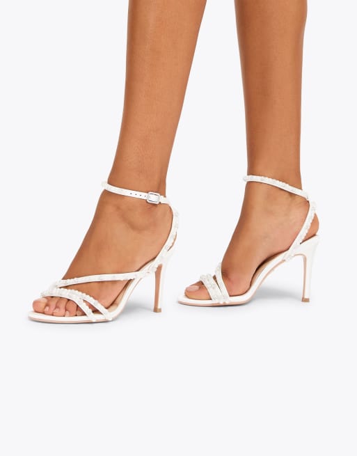 Carvela Felice heeled sandals in white, 4 of 4