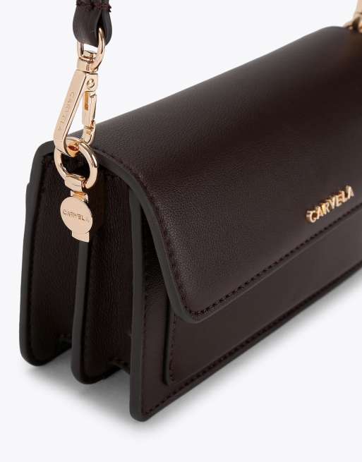 Carvela Fernanda mini shoulder bag in dark brown, 4 of 4