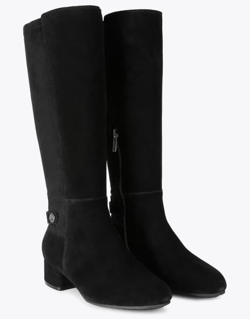 Carvela Gaia knee2 wide fit knee boots in black, 2 of 4