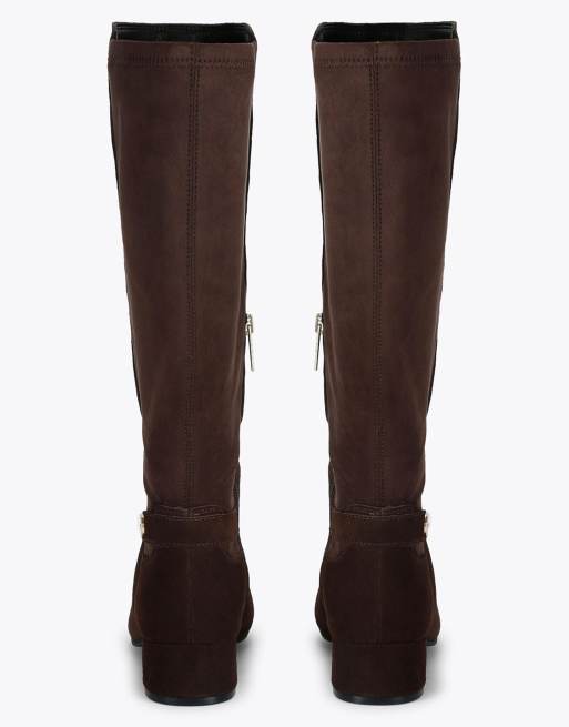 Carvela Gaia knee2 wide fit knee boots in brown, 3 of 4