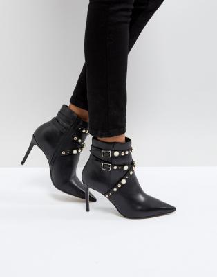 Carvela black patent ankle clearance boots