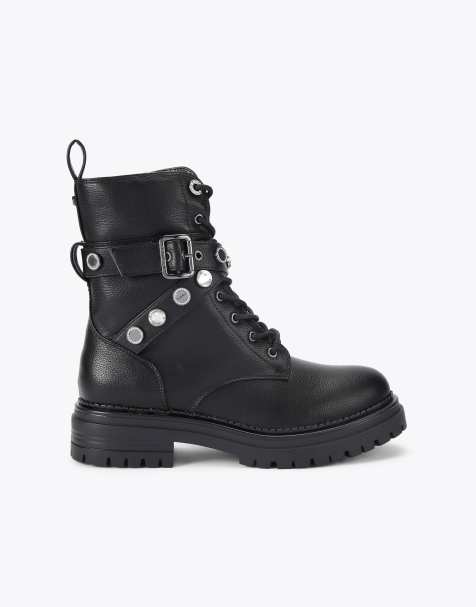 Carvela Headline combat coin low ankle boots in black - view 1