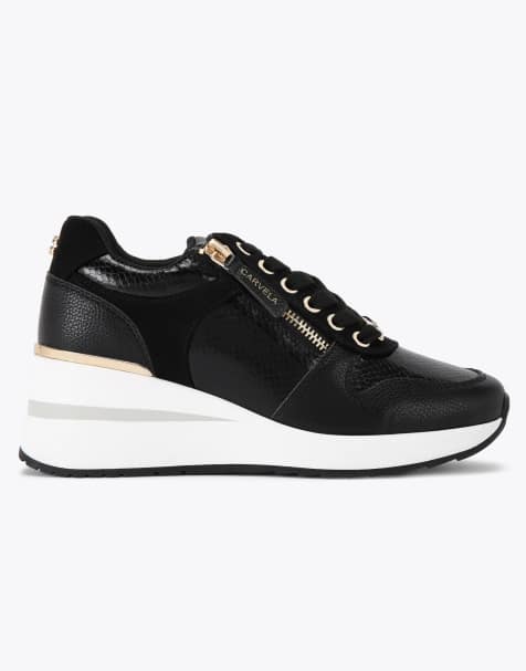 Carvela High rise trainers in black - view 1