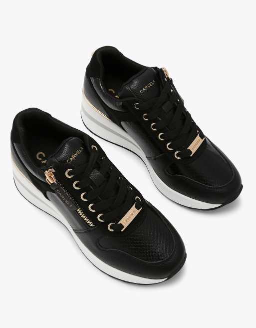 Carvela High rise trainers in black, 2 of 4