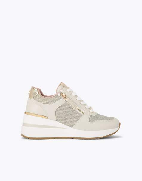 Carvela High rise trainers in gold - view 1