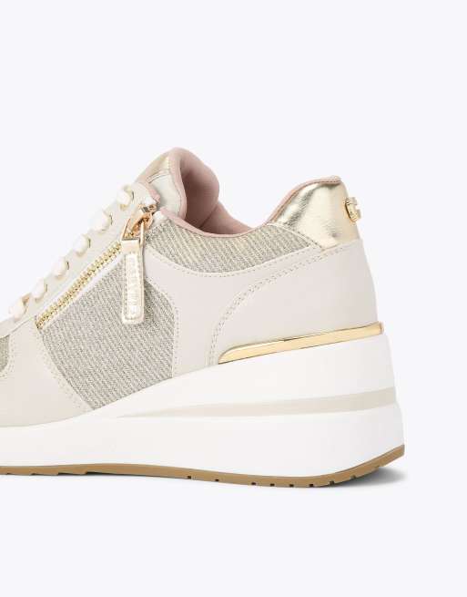 Carvela High rise trainers in gold, 3 of 4