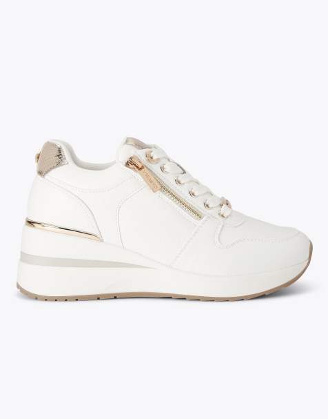 Carvela High rise trainers in white comb - view 1
