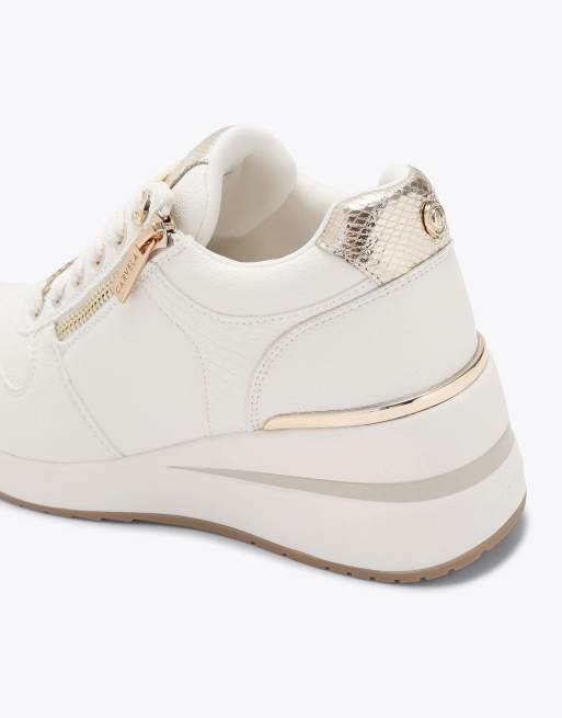Carvela High rise trainers in white comb, 3 of 4
