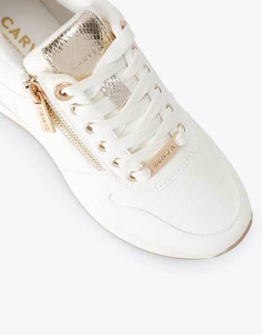 Carvela High rise trainers in white comb, 4 of 4
