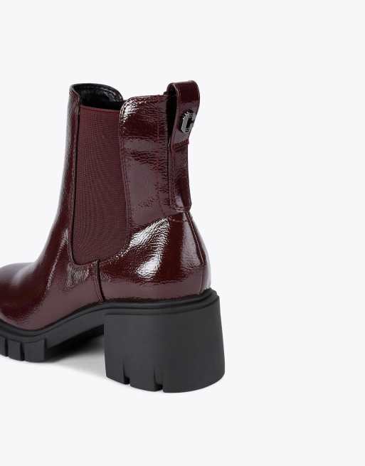 Carvela Ignite chelsea mid ankle boots in red, 3 of 4