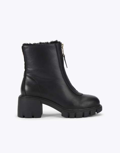 Carvela Ignite zip mid ankle boots in black leather - view 1