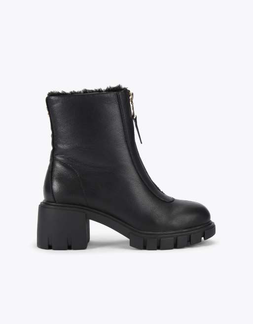 Carvela Ignite zip mid ankle boots in black leather, 2 of 4