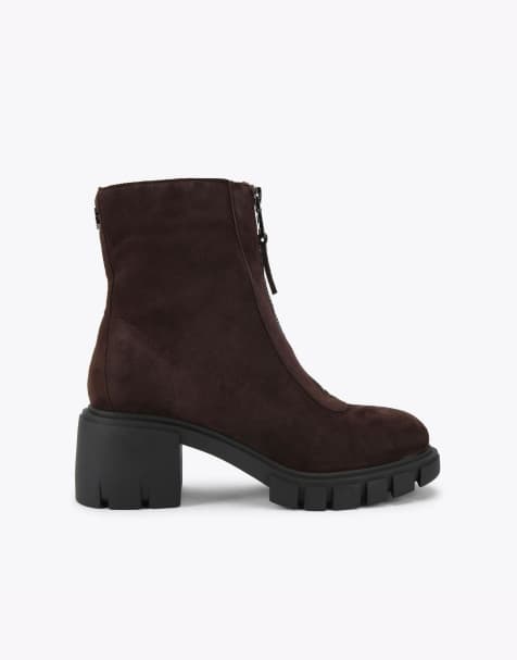 Carvela Ignite zip mid ankle boots in brown - view 1
