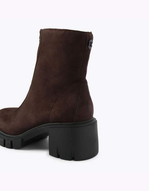 Carvela Ignite zip mid ankle boots in brown, 3 of 4