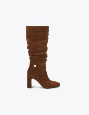  Jackpot slouch knee boots in mid brown suede