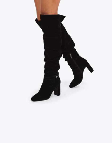 Carvela Jackpot slouch over the knee boots in black suede - view 1