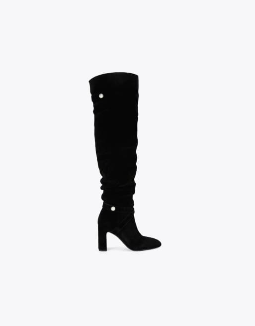 Carvela Jackpot slouch over the knee boots in black