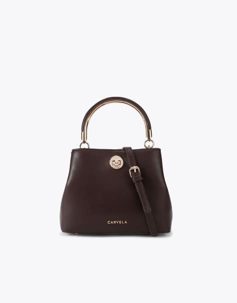 Carvela Jackpot top handle shoulder bag in brown - view 1