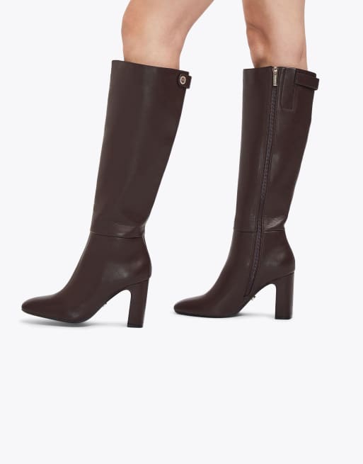 Carvela Jackpot wide fit knee boots in brown ASOS