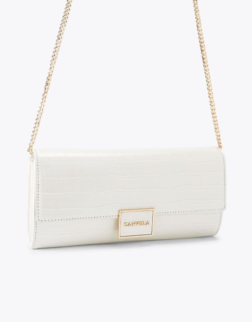 Carvela Jessica clutch in bone, 2 of 4