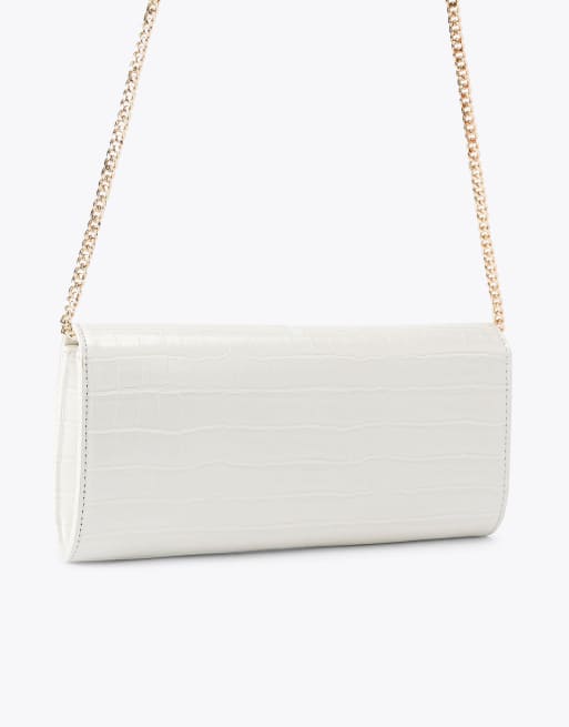 Carvela Jessica clutch in bone, 3 of 4