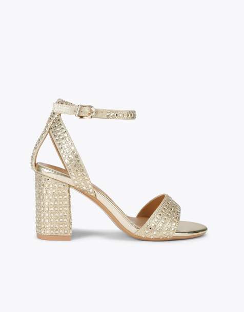 Carvela Kianni wide fit heeled sandals in gold - view 1