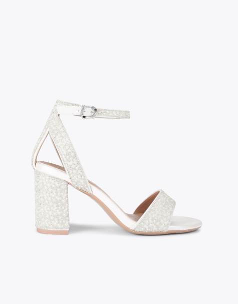 Carvela Kianni wide fit heeled sandals in white - view 1