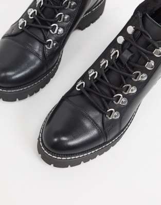 carvela black lace up boots