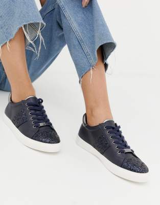 navy carvela trainers