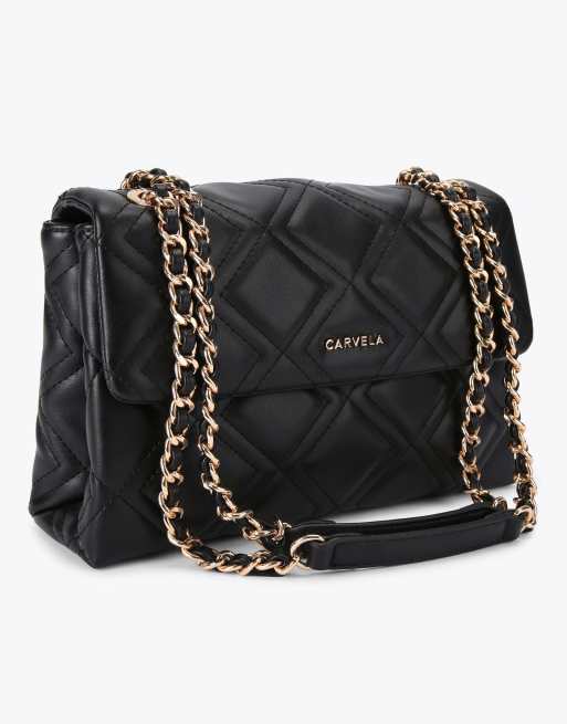 Carvela Large rosa chain shoulder bag in black, 2 of 4