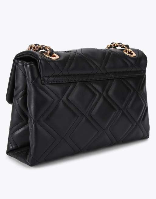 Carvela Large rosa chain shoulder bag in black, 3 of 4