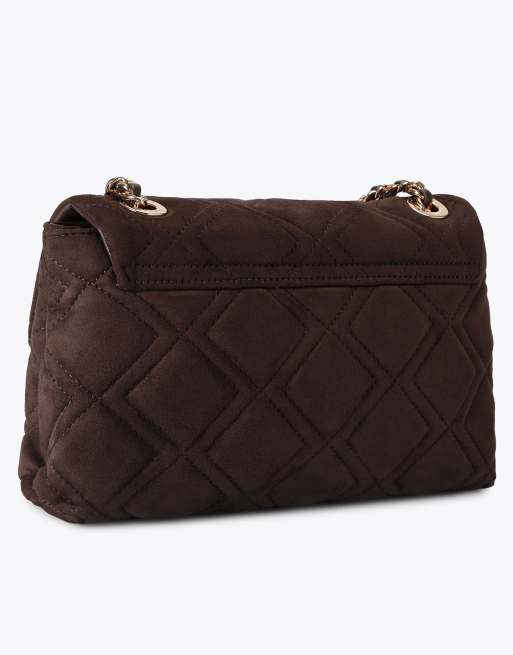 Carvela Large rosa chain shoulder bag in dark brown, 3 of 4