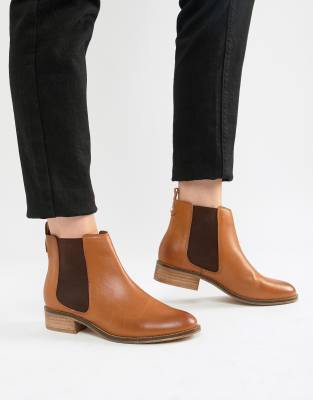 carvela leather flat chelsea boots