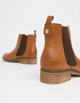 carvela leather flat chelsea boots