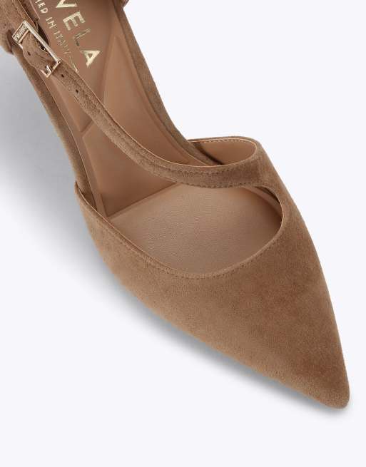 Carvela Lorita court heeled shoes in brown, 4 of 4