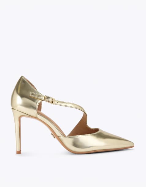 Carvela Lorita court heeled shoes in gold - view 1