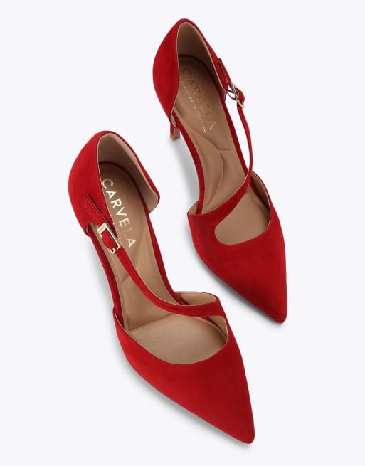 Carvela Lorita court heeled shoes in red, 2 of 4