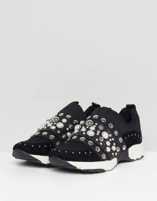 carvela studded trainers